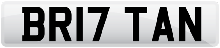 Shows number plate with Britain as text