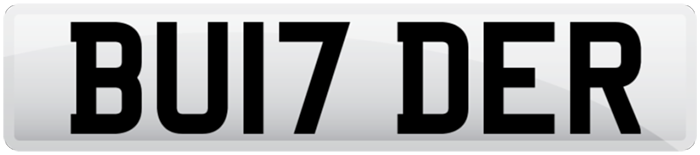 Builder 17 reg number plate