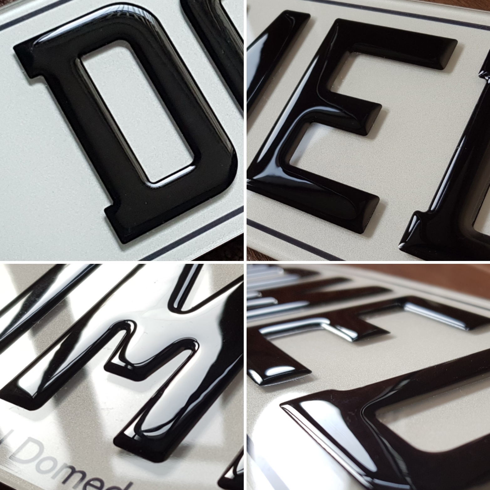 Motorcycle Number plate 3D Gel Black Domed Resin Making DIY Digit 9 UK REG 64mm